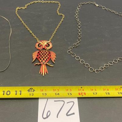 Vintage Owl Necklace