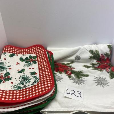 Christmas Tablecloth and Placemats