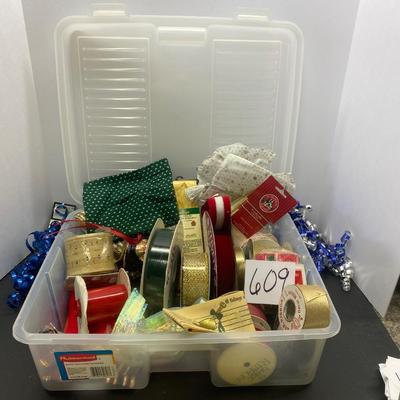 Christmas Ribbon Bin