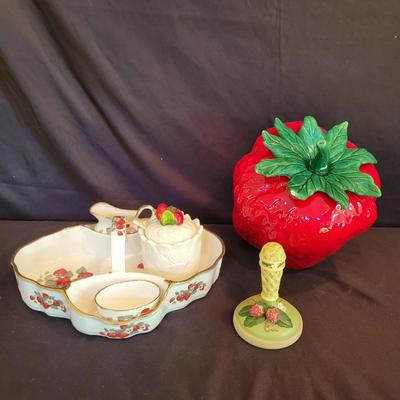 Bone China Strawberry Serveware and More (SR-CE)