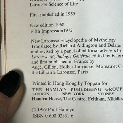 New Larousse Encyclopedia of Mythology Hardback Coffee Table Reference Book