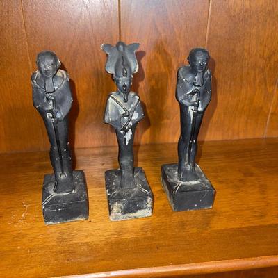 Small Japanese metal statues