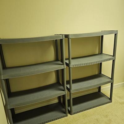 2 Sets Gray Plastic Utility Shelves  (US-JS)