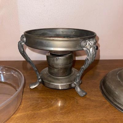 Silver plated serving dish