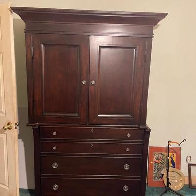 2 piece Lane dresser with top shelves.