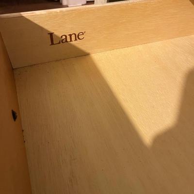 2 piece Lane dresser with top shelves.
