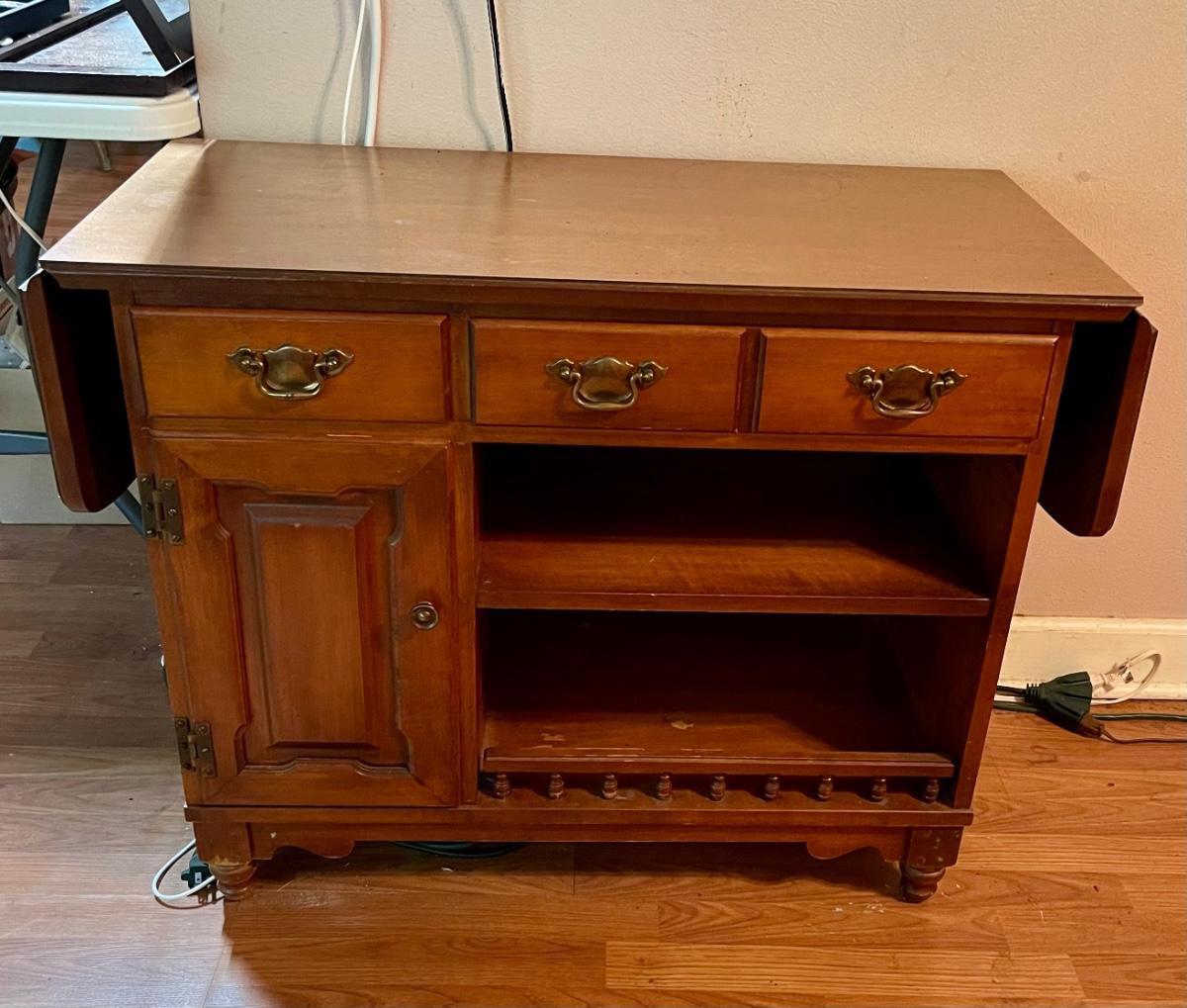 Tell city maple leaf drop desk/server