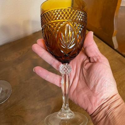 Amber Crystal wine glasses