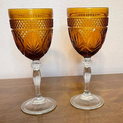 Amber Crystal wine glasses