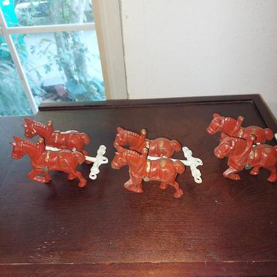 Cast iron team of 6 horses