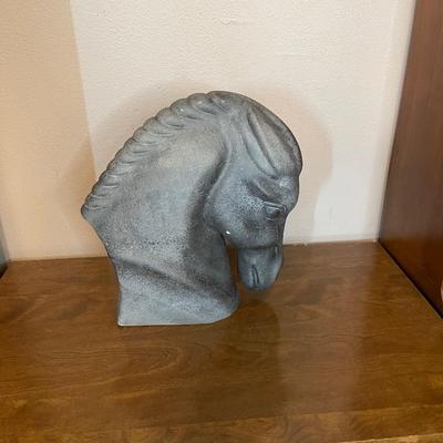 Large ceramic horse head