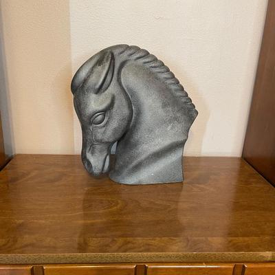 Large ceramic horse head