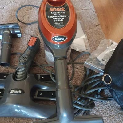 SHARK VACUUM CLEANER WITH ATTACHMENTS AND INSTRUCTIONS