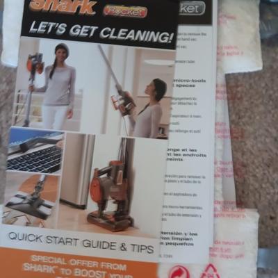 SHARK VACUUM CLEANER WITH ATTACHMENTS AND INSTRUCTIONS