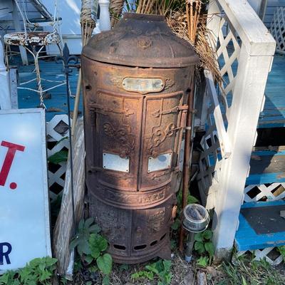 Antique steampunk hot water heater