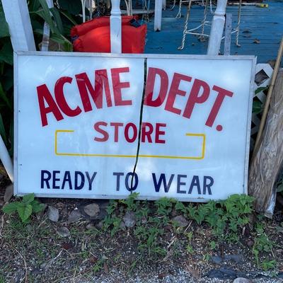 Jumbo sign Acme dept store