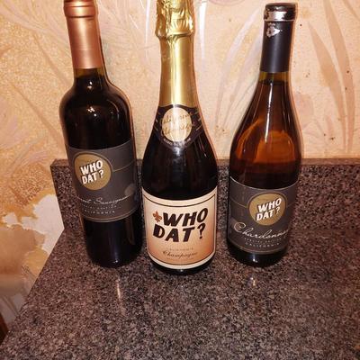 Saints & LSU Collectable wine bottle lot