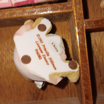 SMALL CHERISHED TEDDIES WITH HEART SHAPED SHADOWBOX