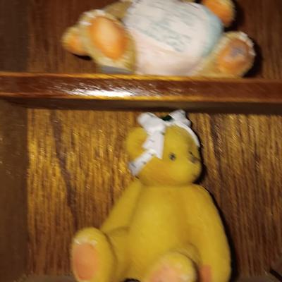 SMALL CHERISHED TEDDIES WITH HEART SHAPED SHADOWBOX