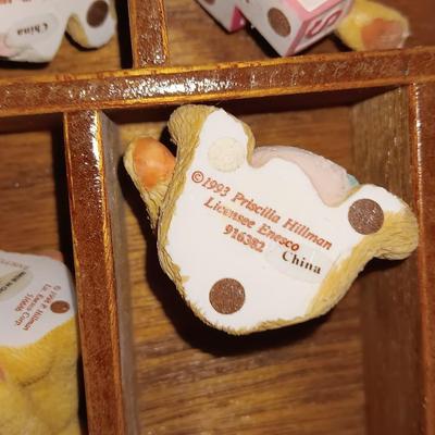 SMALL CHERISHED TEDDIES WITH HEART SHAPED SHADOWBOX