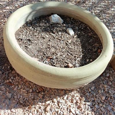 THREE CERAMIC PLANT POTS