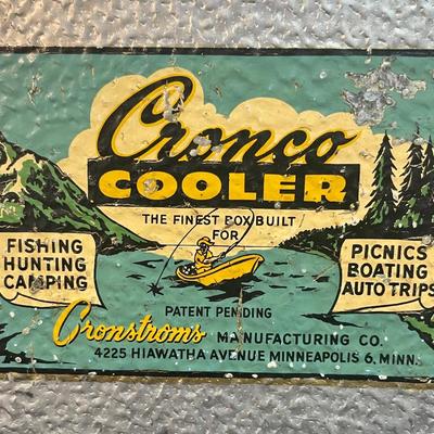 Vintage Cronco Cooler Aluminum Clad Ice Chest Cronstroms Manufacturing