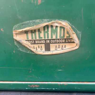 Vintage Classic Green Thermos Cooler Ice Chest