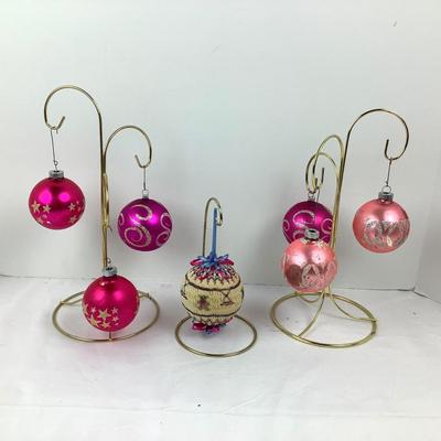 233 Vintage Pink Shiny Brite Ornaments