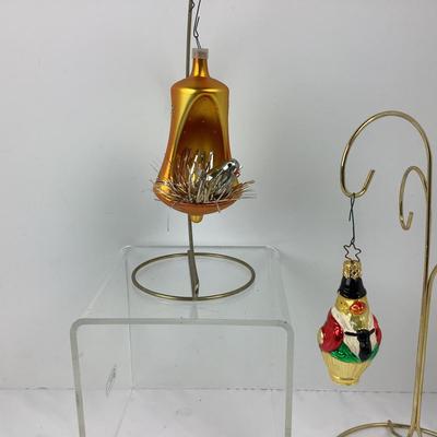 Lot 249 Pair of Vintage Blown Glass Ornaments