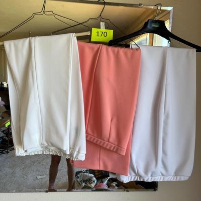 3 Polyester 70s slacks