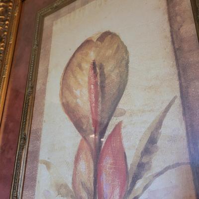 Pair of Framed Steve Butler Tropical Flower Prints (DR-CE)