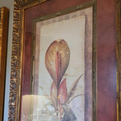 Pair of Framed Steve Butler Tropical Flower Prints (DR-CE)