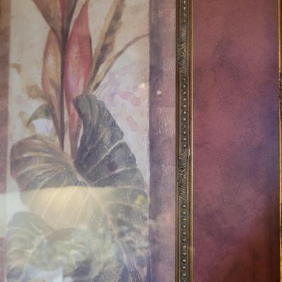 Pair of Framed Steve Butler Tropical Flower Prints (DR-CE)