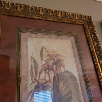 Pair of Framed Steve Butler Tropical Flower Prints (DR-CE)