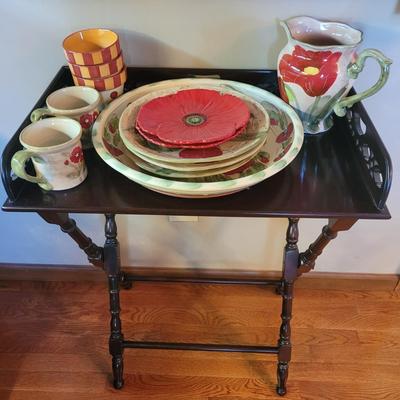 Nanette Vacher "Ambiance" Fleur Rouge & Fleur Rustique Poppy Dishes & More (DR-CE)