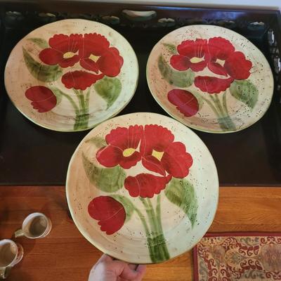 Nanette Vacher "Ambiance" Fleur Rouge & Fleur Rustique Poppy Dishes & More (DR-CE)