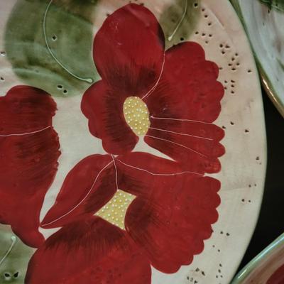 Nanette Vacher "Ambiance" Fleur Rouge & Fleur Rustique Poppy Dishes & More (DR-CE)