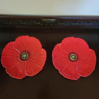 Nanette Vacher "Ambiance" Fleur Rouge & Fleur Rustique Poppy Dishes & More (DR-CE)