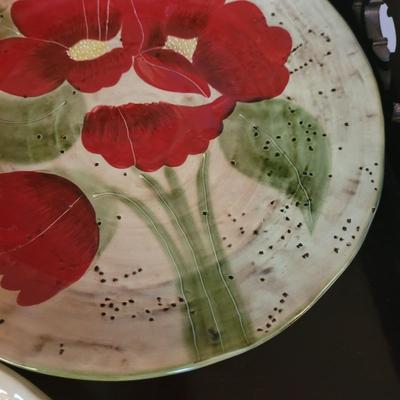 Nanette Vacher "Ambiance" Fleur Rouge & Fleur Rustique Poppy Dishes & More (DR-CE)