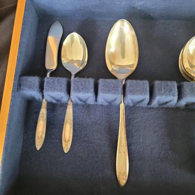 Two Six-Person Sets of Flatware by Wm Rogers in Wood Cases (DR-CE)