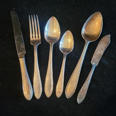 Two Six-Person Sets of Flatware by Wm Rogers in Wood Cases (DR-CE)