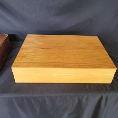 Two Six-Person Sets of Flatware by Wm Rogers in Wood Cases (DR-CE)