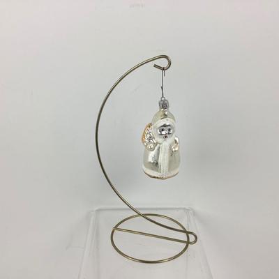 Lot 277 Vintage Blown Glass Christmas Ornament, Lady in White Coat