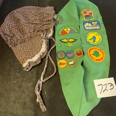 Girl Scout Patches and Sun Bonnet