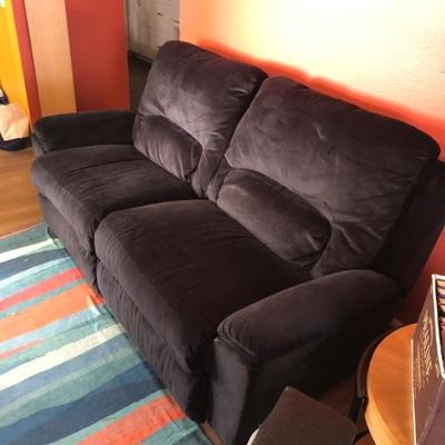 Love seat couch recliner black