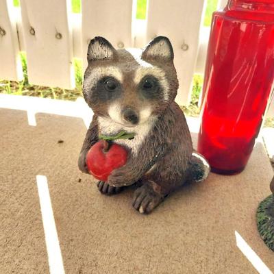 ADORABLE CEMENT RACOON & SQUIRL