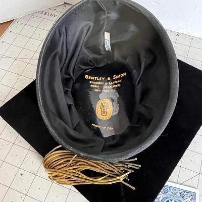 Graduation Cap with Doctoral Tam Gold Tassel