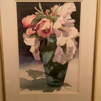 Signed, Framed & Matted Floral Print (UD-MG)