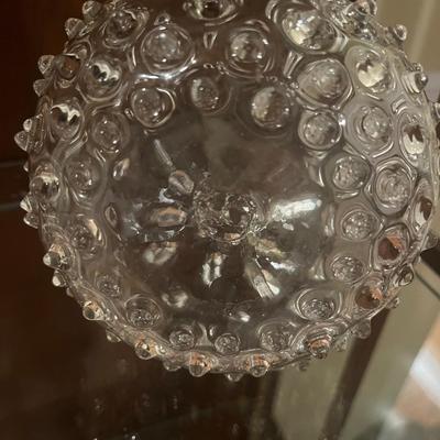 Victorian Style Hobnail Blown Glass Decanter with Stopper (LR-MG)