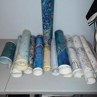 Fishing maps lot